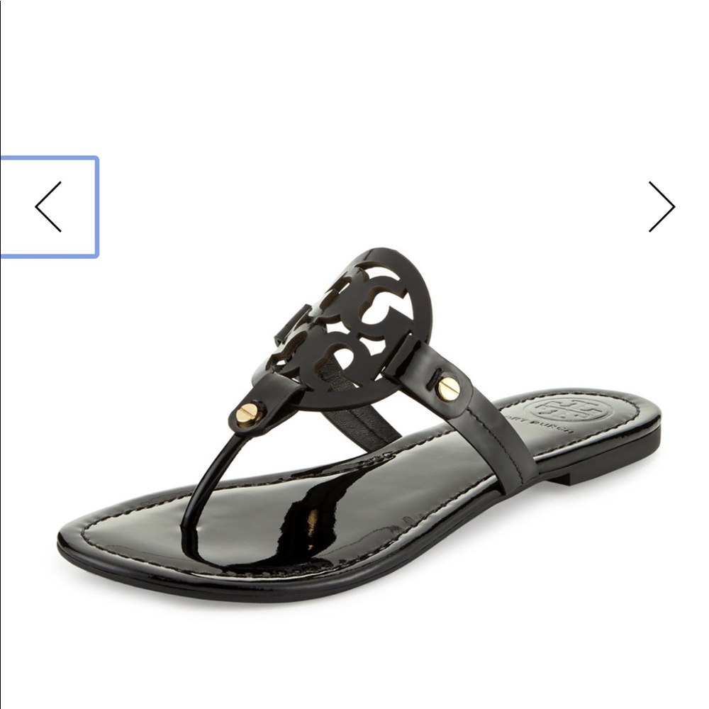 Tory Burch Miller Flat - Black Patent